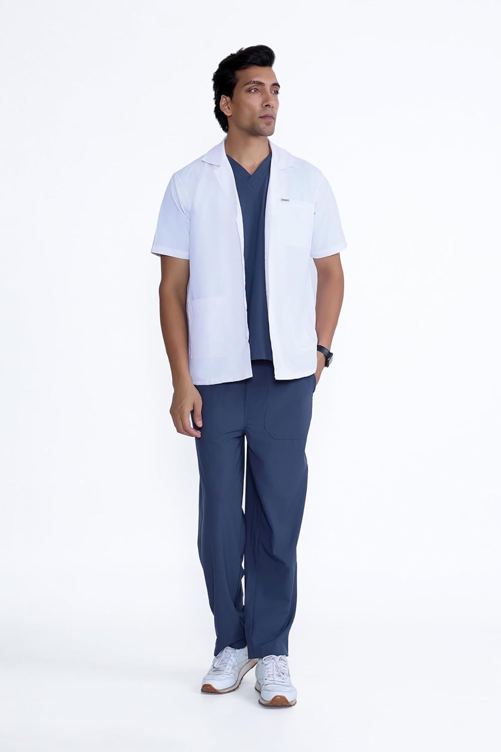 Men’s Short sleeves short lab coat